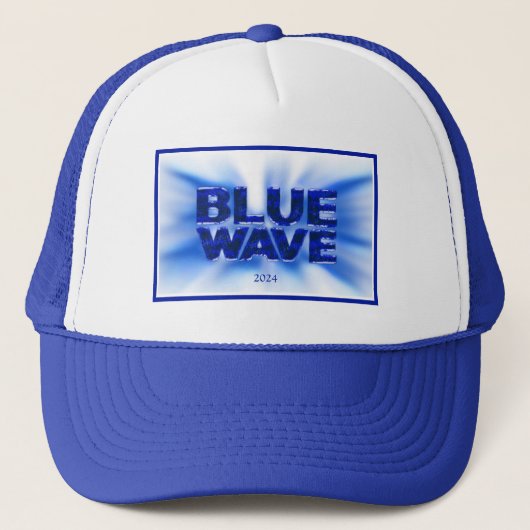 Blue Wave Democraat Trucker Pet (Voorkant)