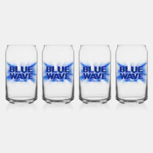 Blue Wave Democractic Blikvorm Glas
