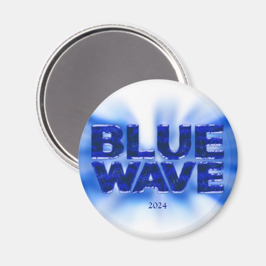 Blue Wave Democractic Magneet (Voorkant / Achterkant)