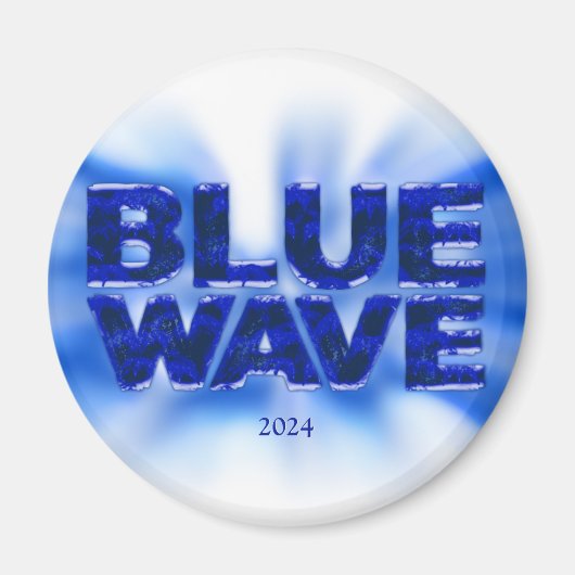 Blue Wave Democractic Magneet (Voorkant)