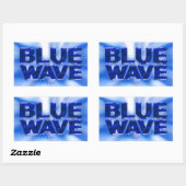 Blue Wave Democractic Rechthoekige Sticker (Vel)