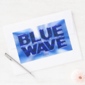 Blue Wave Democractic Rechthoekige Sticker (Envelop)