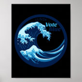 Blue Wave Democraten Kamala Harris Verkiezingsdag Poster (Voorkant)