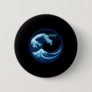 Blue Wave Democraten Kamala Harris Verkiezingsdag Ronde Button 5,7 Cm