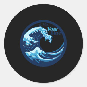 Blue Wave Democraten Kamala Harris Verkiezingsdag Ronde Sticker