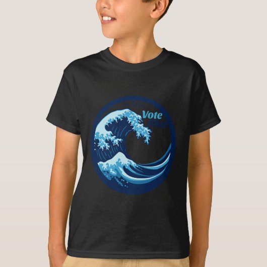Blue Wave Democraten Kamala Harris Verkiezingsdag T-shirt (Voorkant)