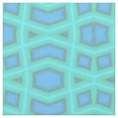 Blue Wave Diamond Geometric Print Pattern Fabric Stof (Close Up)