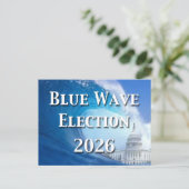 Blue Wave Election 2026 Briefkaart (Staand voorkant)