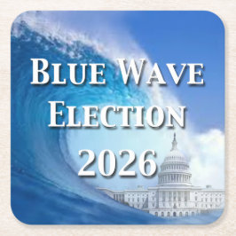 Blue Wave Election 2026 Kartonnen Onderzetters