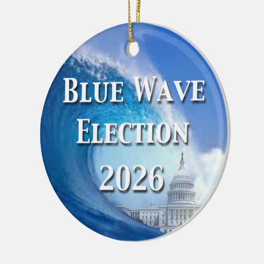 Blue Wave Election 2026 Keramisch Ornament (Links)