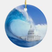 Blue Wave Election 2026 Keramisch Ornament (Achterkant)