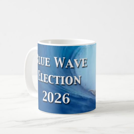 Blue Wave Election 2026 Koffiemok (Voorkant links)