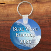 Blue Wave Election 2026 Sleutelhanger (Achterkant)