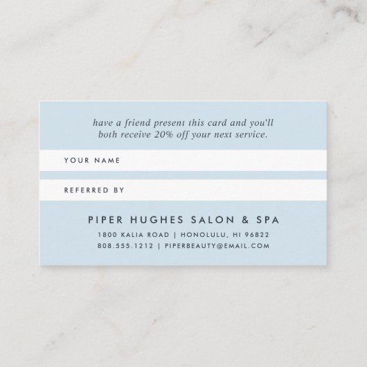 Blue Wave Geode Aanbevelingskaartje (Achterkant)