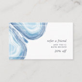 Blue Wave Geode Aanbevelingskaartje (Voorkant)