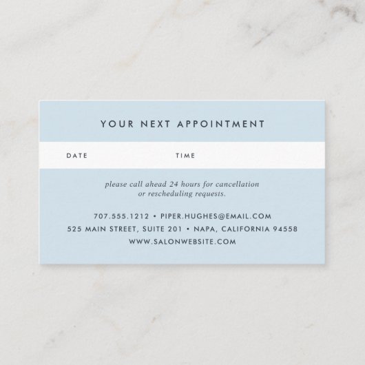 Blue Wave Geode | Benoemingskaart Afsprakenkaartje (Achterkant)