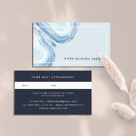 Blue Wave Geode | Benoemingskaart Afsprakenkaartje
