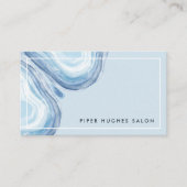 Blue Wave Geode | Benoemingskaart Afsprakenkaartje (Voorkant)