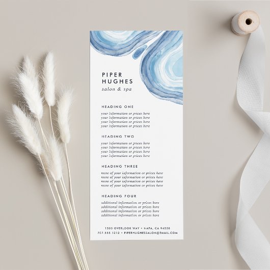 Blue Wave Geode | Diensten of prijslijst Reclamekaart