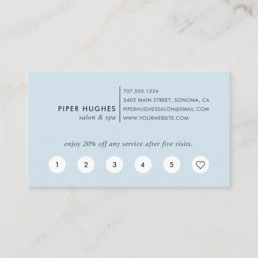 Blue Wave Geode | Loyaliteit Klantenkaartje (Achterkant)