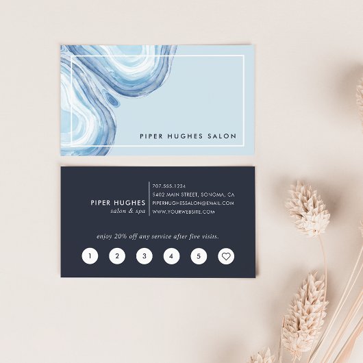 Blue Wave Geode | Loyaliteit Klantenkaartje