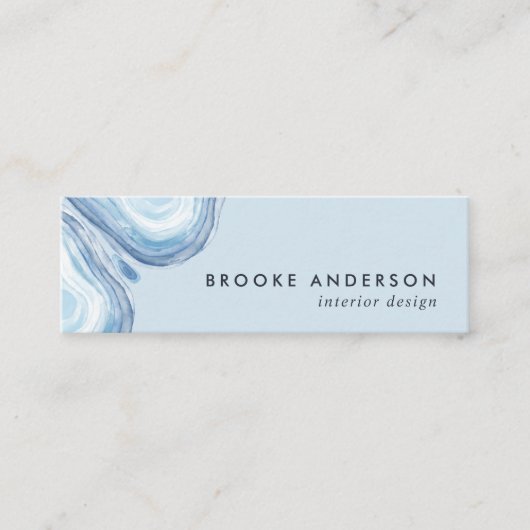 Blue Wave Geode Mini Visitekaartje (Voorkant)