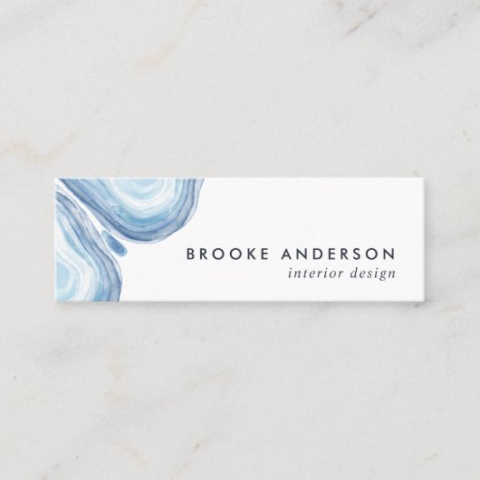 Blue Wave Geode Mini Visitekaartje (Voorkant)