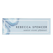 Blue Wave Geode Naambadge (Voorkant)