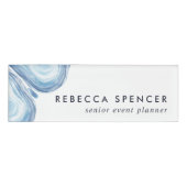 Blue Wave Geode Naambadge (Voorkant)