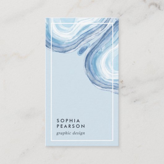 Blue Wave Geode | Verticale sociale media Visitekaartje (Voorkant)