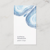 Blue Wave Geode | Verticale sociale media Visitekaartje (Voorkant)