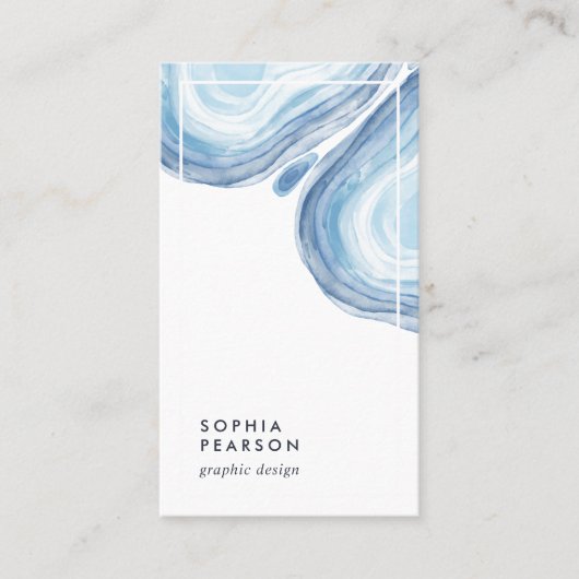 Blue Wave Geode | Verticale sociale media Visitekaartje (Voorkant)