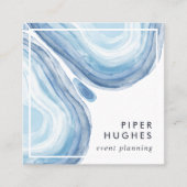 Blue Wave Geode Vierkante Visitekaartje (Voorkant)