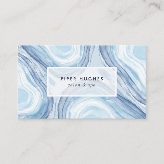 Blue Wave Geode Visitekaartje (Voorkant)
