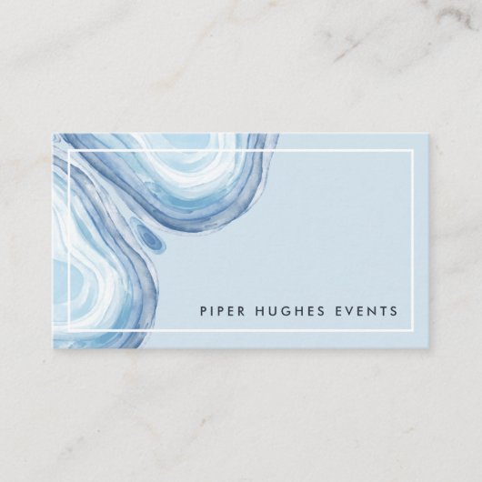 Blue Wave Geode Visitekaartje (Voorkant)