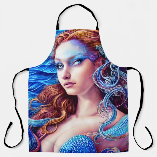 Blue Wave Goddess Ocean World Fantasy Art Schort (Voorkant)