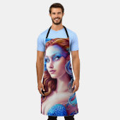 Blue Wave Goddess Ocean World Fantasy Art Schort (Gedragen)