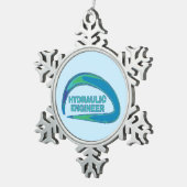 Blue Wave Hydraulische Engineer Mok Tin Sneeuwvlok Ornament (Rechts)