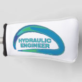 Blue Wave hydraulische ingenieur Golfheadcover (Voorkant)