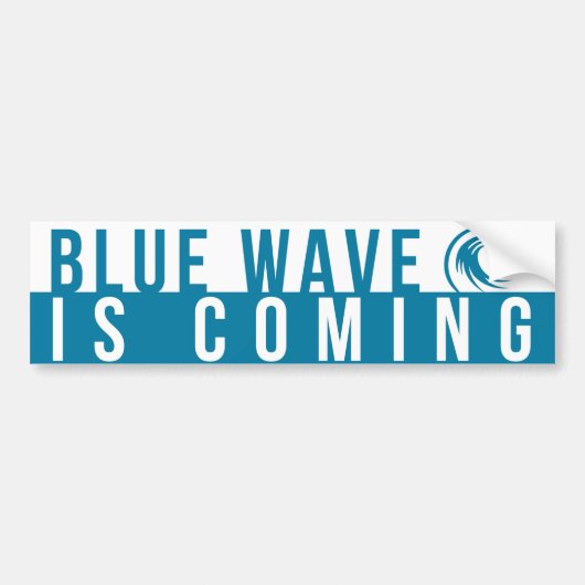 Blue Wave komt eraan Bumpersticker (Voorkant)