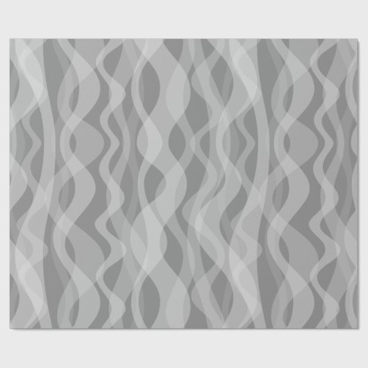 Blue Wave MCM Mid Century Abstract Moderne Wrappin Cadeaupapier (Vlak)