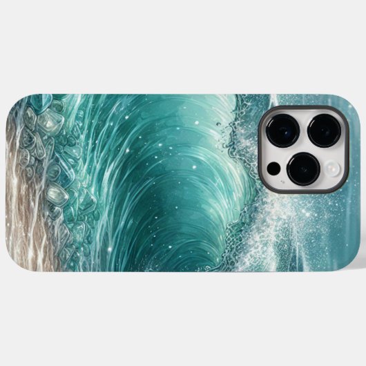  Blue Wave met Sparkles Case-Mate iPhone Case (Achterkant (horizontaal))