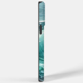 Blue Wave met Sparkles Case-Mate iPhone Case (Achterkant / Rechts)