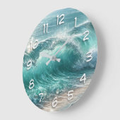 Blue Wave met Sparkles Grote Klok (Hoek)