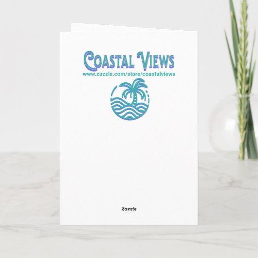  Blue Wave met Sparkles Verjaardag Kaart (Achterkant)