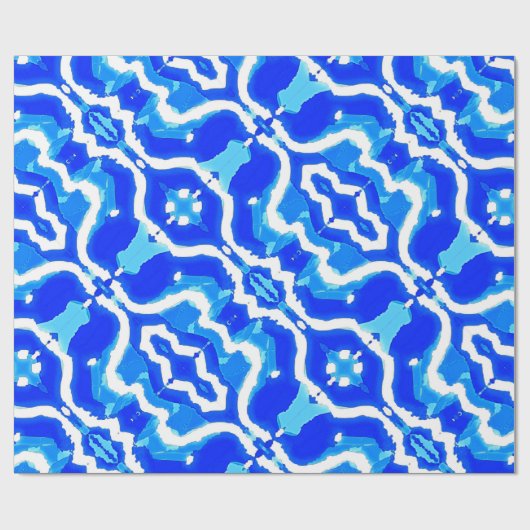 Blue wave minted art cadeaupapier (Vlak)