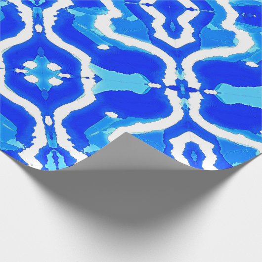 Blue wave minted art cadeaupapier (Hoek)