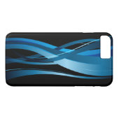 Blue Wave Modern Abstract Patroon Case-Mate iPhone Case (Achterkant (Horizontaal))