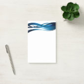 Blue Wave Modern Abstract Patroon Post-it® Notes (Kantoor)