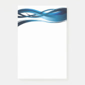 Blue Wave Modern Abstract Patroon Post-it® Notes (Voorkant)